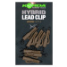 Korda závesky hybrid lead clips 8 ks - gravel