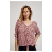 Ladies' patterned blouse MOODO - pink