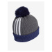 Modro-šedá dámska čiapka adidas Originals Pom Beanie