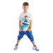 Denokids Surf Fox Boy's Summer T-shirt Capri Shorts Set