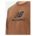 New Balance Mikina Essentials Stacked Logo French Terry Crewneck MT31538 Hnedá Regular Fit