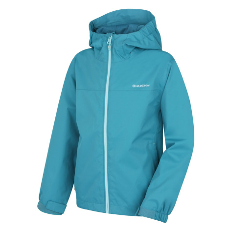 Children's hardshell jacket HUSKY Nelory K faded turquoise