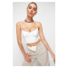 Trendyol Birdal White Crop Woven Bustier