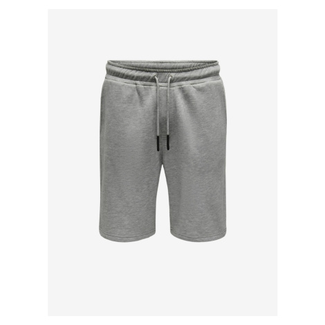 Light Grey Tracksuit Brindle Shorts ONLY & SONS Ceres - Mens