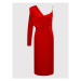 Rinascimento Koktejlové šaty CFC0106681003 Červená Slim Fit