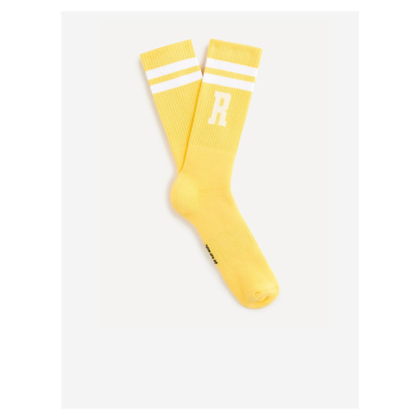 Žlté pánske ponožky Celio