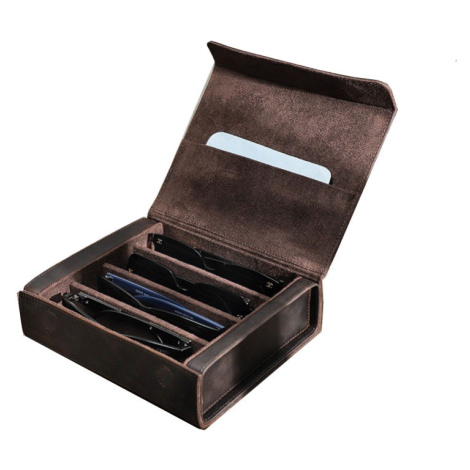 Contacts® Kožený box puzdro na 4 okuliare Robin