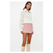 Trendyol Pale Pink Belt Detailed Woven Short Skirt