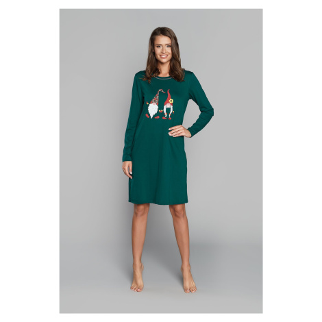 Santa's Women's Long Sleeve Shirt - Green Italian Fashion