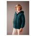 DEFACTO Boy's Water Repellent Hooded Plush Lining Coat