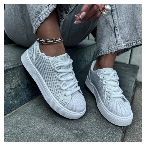 Biele kamienkové tenisky iMóda