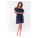 Awama Woman's Dress A185 Navy Blue