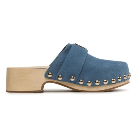 Tommy Hilfiger Dreváky Th Clog Suede FW0FW07171 Modrá