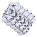 Bandana Pattern No Show Socks 5-Pack white