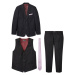 Oblek (4-dielna sada): sako, nohavice, vesta, kravata