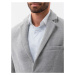 Elegantný šedý pánsky kabát C432