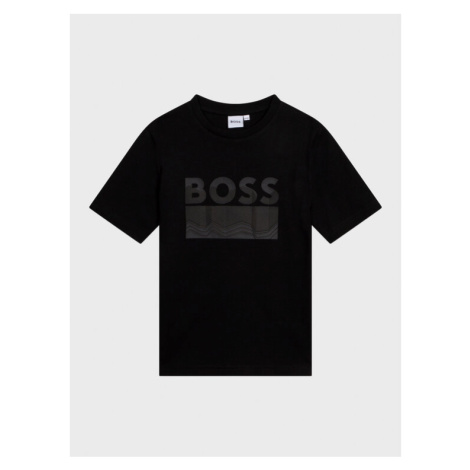 Boss Tričko J25M16 D Čierna Regular Fit Hugo Boss