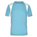 James & Nicholson Pánske športové tričko s krátkym rukávom JN306 - Oceán / biela