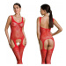 Passion ECO BS008 red - Bodystocking Farba: Červená