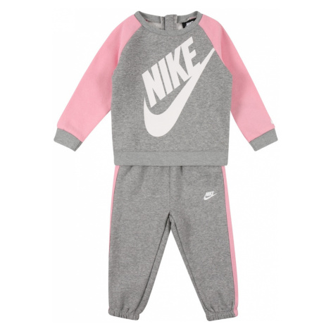 Nike Sportswear Joggingová súprava 'FUTURA'  sivá melírovaná / ružová / biela