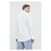 Košeľa HUGO pánska,biela farba,slim,s klasickým golierom,50479396