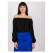 Black blouse of one size with wide Nineli sleeves