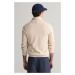 SVETER GANT STRUCTURED COTTON HALF ZIP SOFT OAT