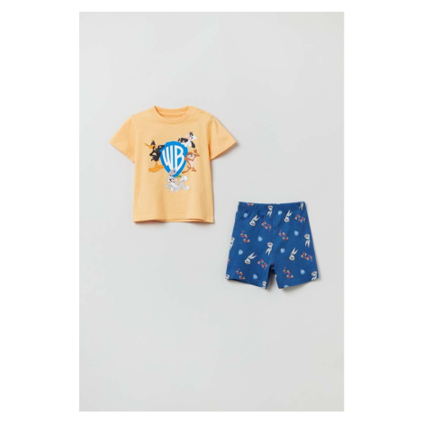 Pyžamo pre bábätká OVS oranžová farba, vzorovaná