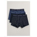 SPODNÁ BIELIZEŇ GANT PINSTRIPE TRUNK 3-PACK EVENING BLUE