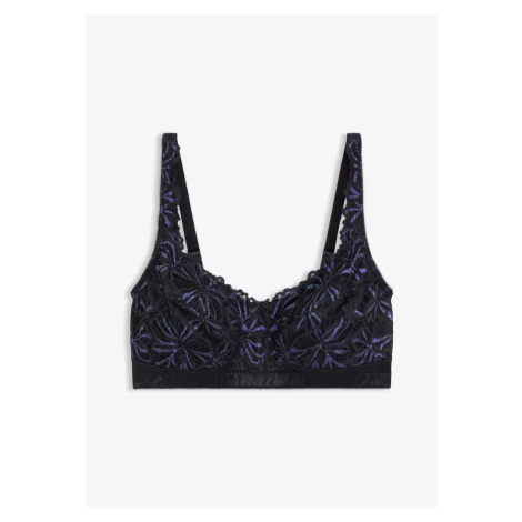 Odľahčujúca podprsenka bez kostíc s viacfareným lesklým vláknom bonprix
