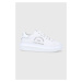 Kožená obuv Karl Lagerfeld Kapri biela farba, na platforme