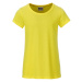 James & Nicholson Klasické dievčenské tričko z biobavlny 8007G - Žltá