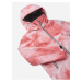 Ružová dievčenská vzorovaná nepremokavá softshellová bunda Reima Aitoo