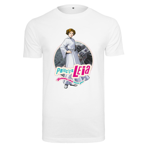 White T-shirt with Star Wars Leia logo