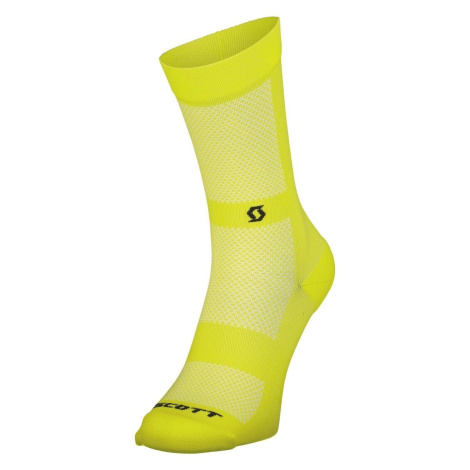 Scott Performance No Shortcuts Crew Socks Sulphur Yellow/Black Cyklo ponožky