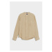 KOŠEĽA GANT REG UT GMNT DYED LINEN BAND SHIRT CONCRETE BEIGE