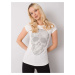 Women's T-shirt Ecru with skull