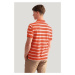 POLOKOŠEĽA GANT STRIPE SS POLO GRAPEFRUIT ORANGE