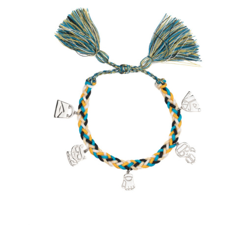 Šperk Karl Lagerfeld K/Woven Charms Bracelet Zelená