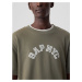 Šortky GAP Shortsleeve Crew Neck Top Sage