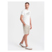 Ombre Men's monochromatic shorts with cargo pockets - beige