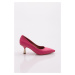 DGN Women's 340-22yrs Pointed Toe Shoes with Low-Cut Cutout Heels.