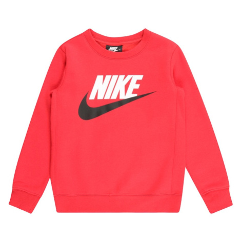 Nike Sportswear Mikina  neónovo červená / čierna / biela