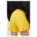 Bavlnené šortky adidas žltá farba, jednofarebné, vysoký pás