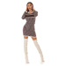 Sexy Designer Look Knit dress Mon Amour KHAKI Einheitsgroesse