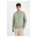 DEFACTO Regular Fit Crew Neck Basic Plain Sweatshirt