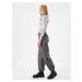 Koton Parachute Trousers with Elastic Waist, Pocket Detail, Stopper