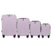 LILA 4DIELNA SÚPRAVA ŠKRUPINOVÝCH KUFROV SWAN SN120-4, SET OF 4 SUITCASES (L, M, S, XS) WINGS AB