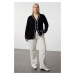 Trendyol Curve Black V-Neck Premium Soft Fabric Knitwear Cardigan