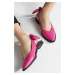 Mio Gusto Bonny Women's Fuchsia Flat Flat Shoes.